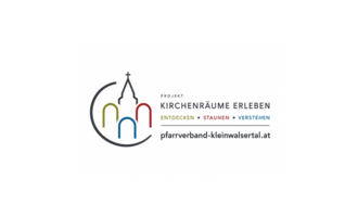 A logo of the project "Experiencing Church Spaces". It invites you to explore churches and learn more about them. | © Pfarrverband Kleinwalsertal Logo