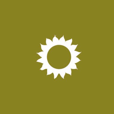 Ein Logo des Naturhotels Chesa Valisa. Es zeigt eine Sonne auf grünem Hintergrund. | © Naturhotel Chesa Valisa Logo