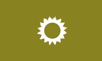 Ein Logo des Naturhotels Chesa Valisa. Es zeigt eine Sonne auf grünem Hintergrund. | © Naturhotel Chesa Valisa Logo