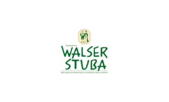 A logo of the Hotel Walser Stuba. It conveys an alpine atmosphere and emphasizes the beauty of the Alps.