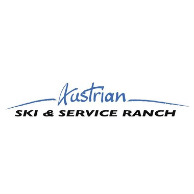 A logo of the Austrian Ski & Service Ranch. The text is in blue and black colors. | © Austrian Ski-& Service Ranch Logo
