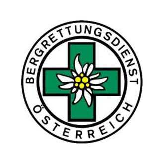 © Bergrettung Mittelberg Hirschegg Logo Ein Logo des Bergrettungsdienstes Österreich. Es zeigt ein grünes Kreuz mit einer Alpenblume in der Mitte. | © Bergrettung Mittelberg Hirschegg Logo