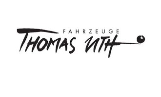 A logo with the text "Thomas Uth Fahrzeuge" in an artistic font. It emphasizes a focus on vehicles and conveys creativity. | © Fahrzeuge Thomas Uth
