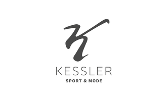 A simple logo with the inscription "KESSLER" and the description "SPORT & MODE". The design is modern and elegant.