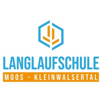 Ein Logo der Langlaufschule Moos - Kleinwalsertal. Es ist in Blau und Orange mit einem stilisierten Baum-Design. | © Langlaufschule Moos - Kleinwalsertal Logo