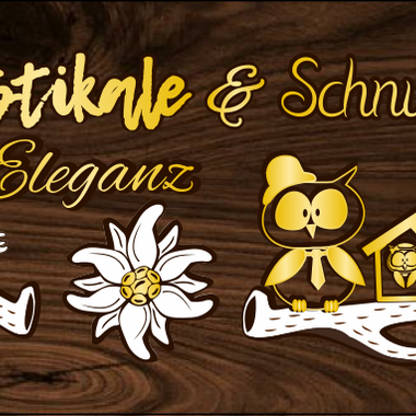 A creative graphic with the text "Rustic & Pacifier" in elegant font. Below are stylized owls and flowers depicted on a wood-like background.