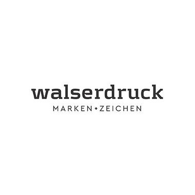 Das Bild zeigt das Logo von Walserdruck. Es steht für Marken und Zeichen in klarer und moderner Schrift.